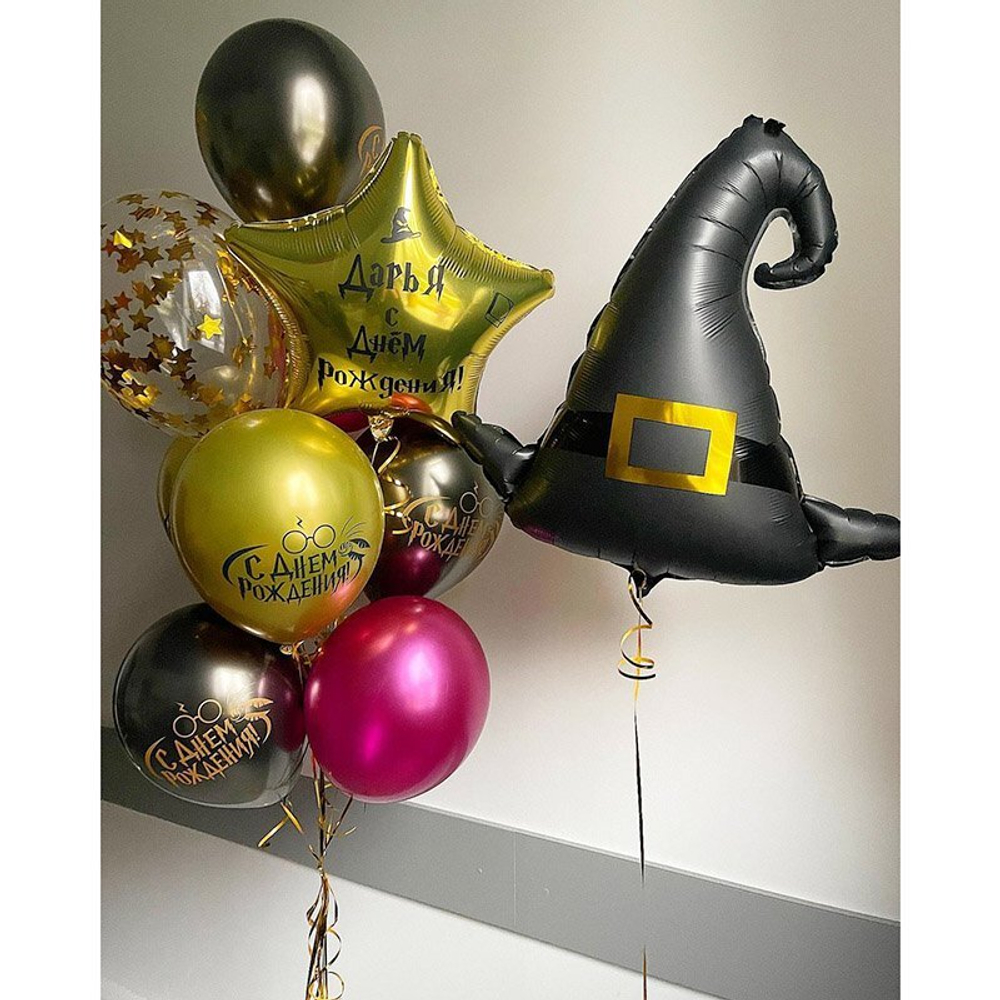 Фольгированный шар-фигура «Шляпа Волшебника» в чёрном цвете, 79 см