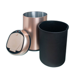 Ведро для мусора сенсорное, круглое, нерж, внутр ведро, Foodatlas JAH-9112, 12 л (золотой)