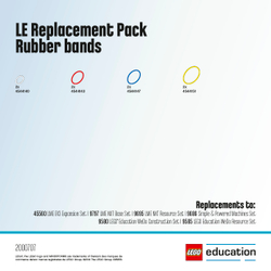 LEGO Education Mindstorms: Набор с запасными частями Резиновые кольца и приводы 2000707 — Replacement Pack Rubber Bands — Лего Образование