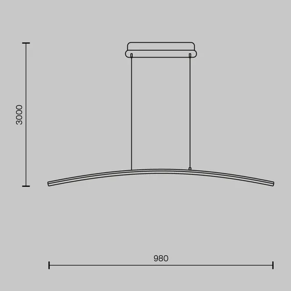 Подвесной светильник Изгиб / Curve 2600-3500К 15Вт Maytoni mod243pl-l18bsk