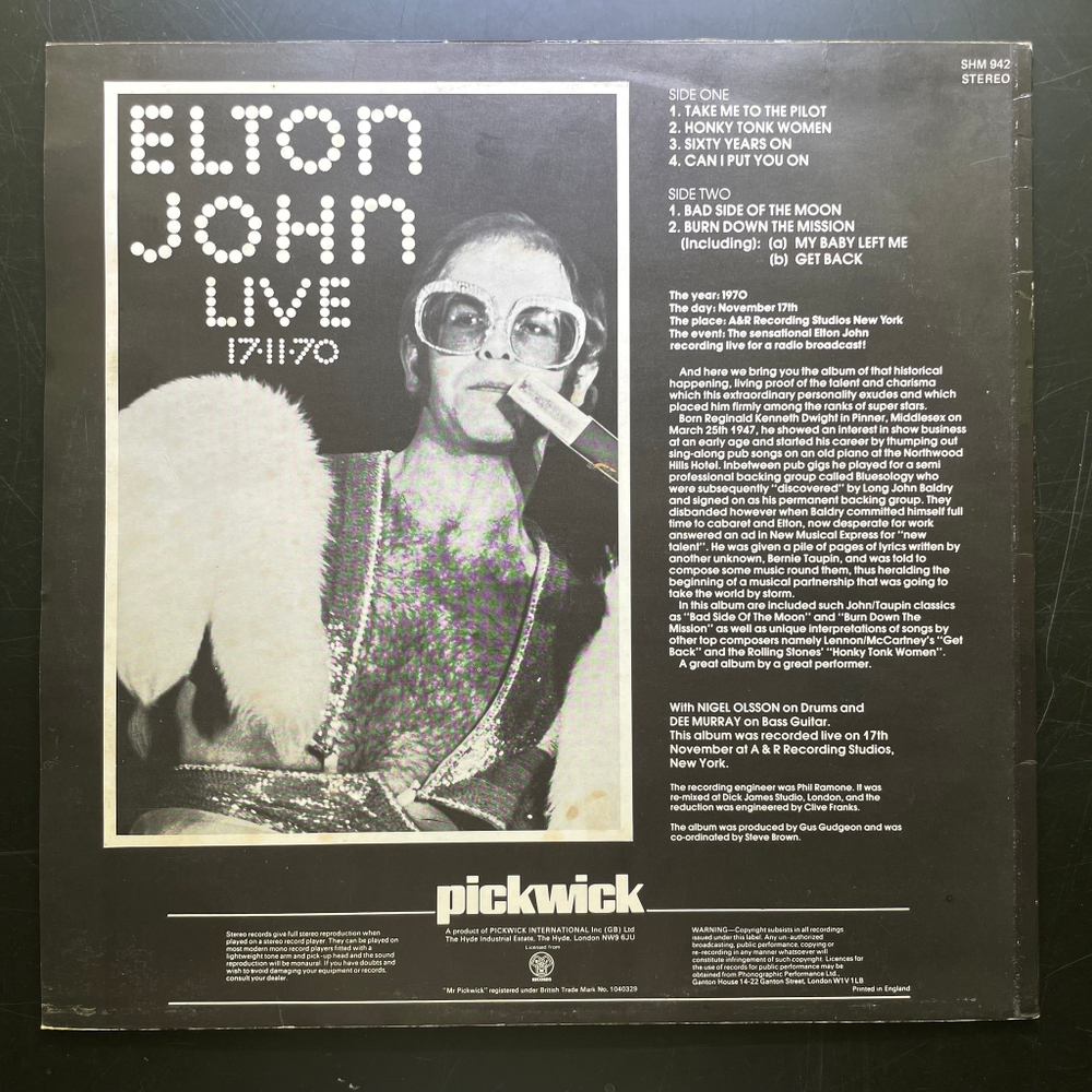 Elton John ‎– 17-11-70 (Англия)