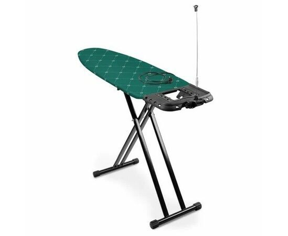 Гладильная доска Haushalt Sophy тефлон SF/F с розеткой, подставкой для парогенератора и утюга, напольная 123 х 46 см