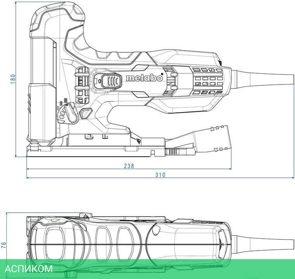 Электролобзик Metabo STE 100 Quick кейс (601100500)