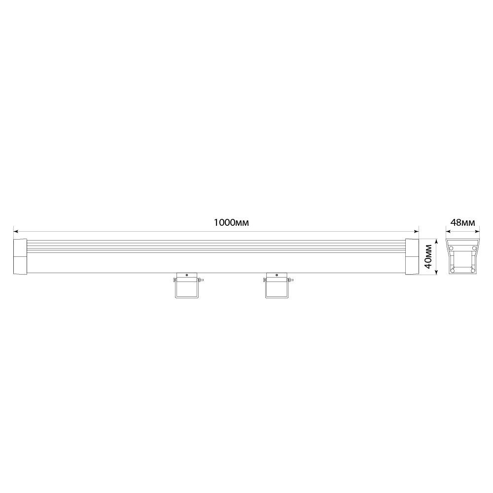 Светодиодный линейный цветной прожектор с DMX Feron 36W RGB DC24V IP65