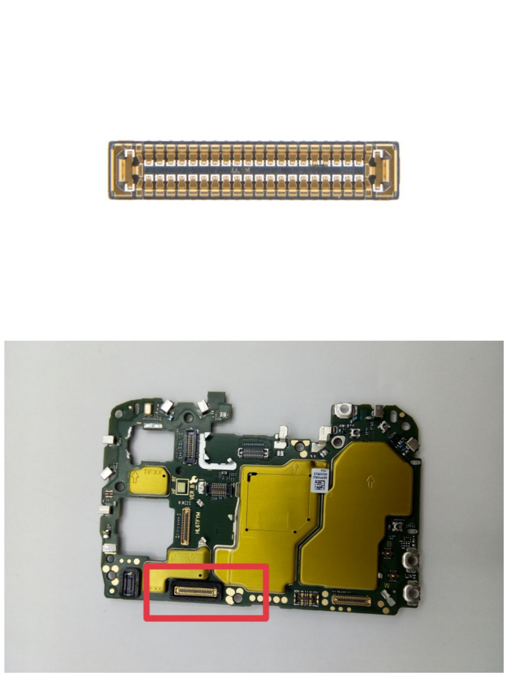 Honor X8 4G (TFY-LX1) - FPC коннектор дисплея (на плату) (ORIG)