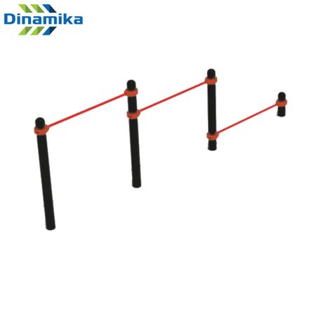 Тройной каскад турников круглый профиль D76