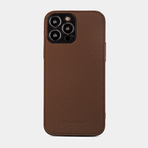 Чехол для iPhone 15 Pro Louis из кожи теленка, цвета шоколад