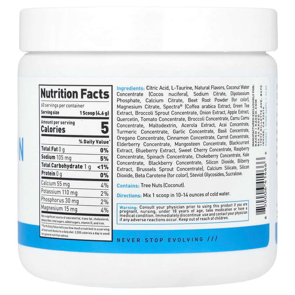 Kaged, Hydration, розовый лимонад, 276 г (9,74 унции)