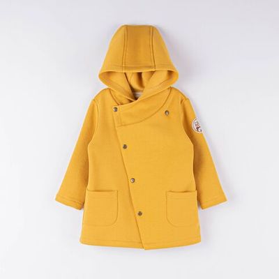 Coat with snap buttons - Mustard