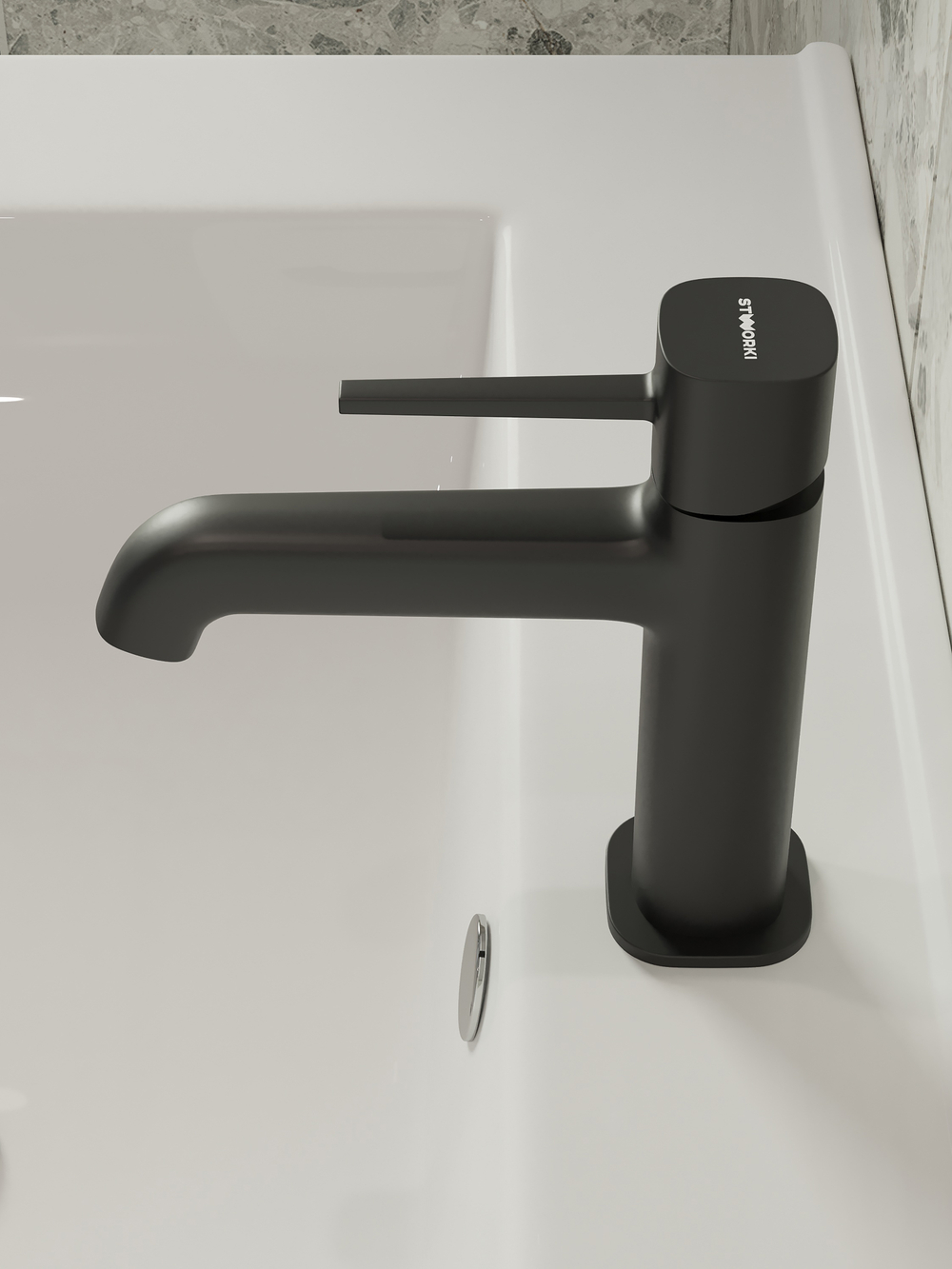 Смеситель для раковины STWORKI Эстерсунд S31010BK черный
