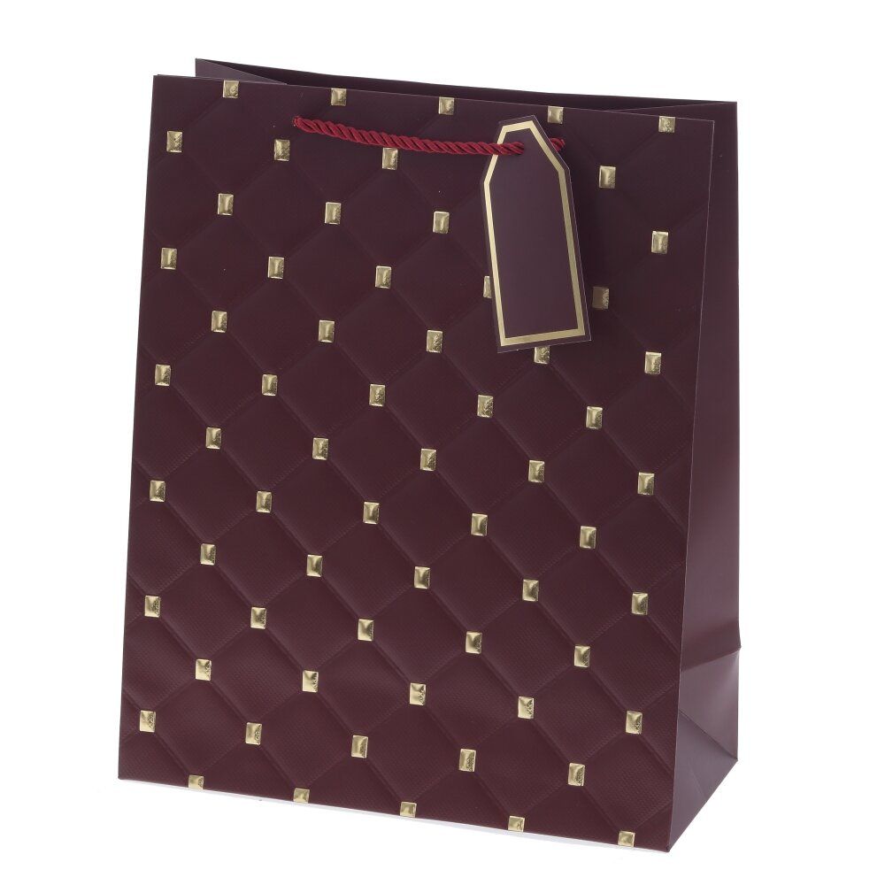 GAEM Пакет подарочный M (бумага 210г/м2, блок 12шт), L26 W12 H32 см, 8в.