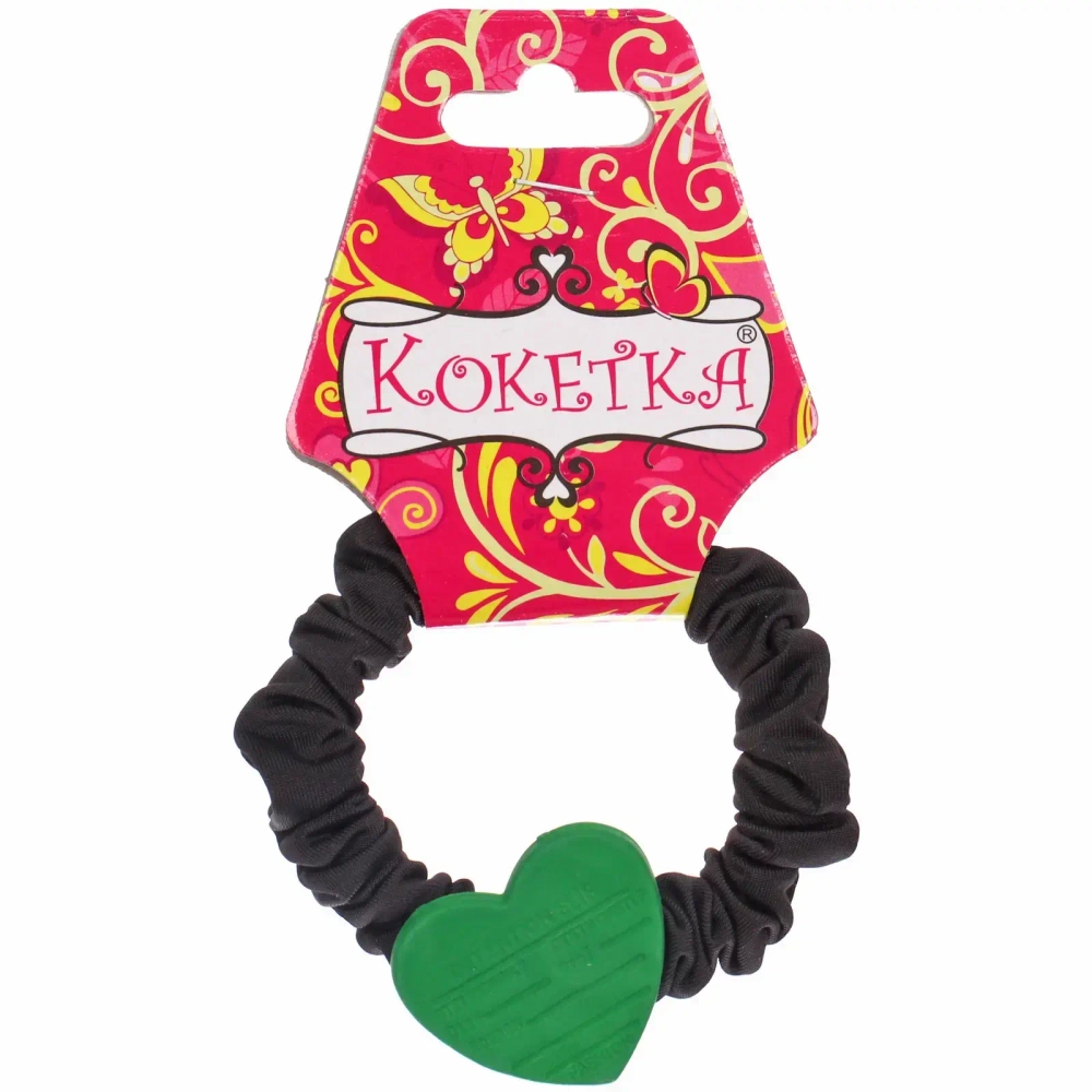 Резинка для волос «Каскада», сердце, микс 5 цветов, d-5,5см