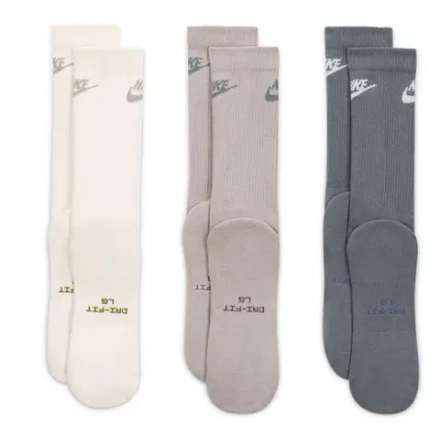 Теннисные носки Nike Everyday Elevated Crew 3P - phantom/college gray/smoke gray