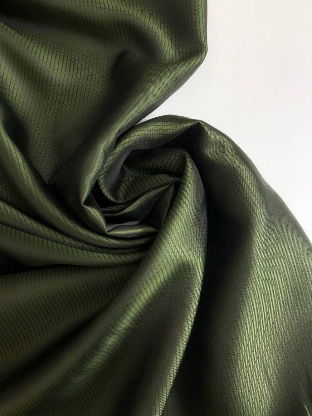 Подклад вискоза хаки, жаккард полоска