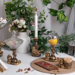 Сахарница стеклянная с крышкой Зарничка Свитти Бронза