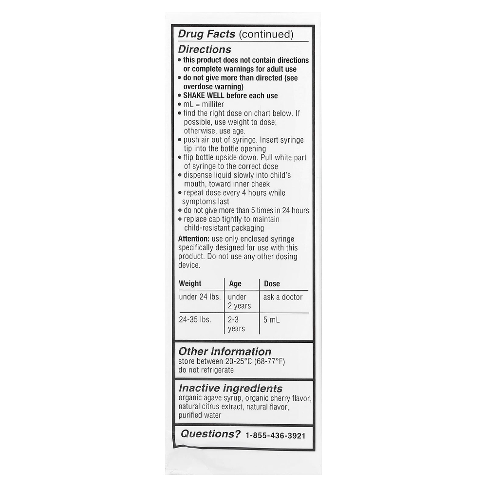 Genexa, Infants 'Pain & Fever, органическая вишня, 160 мг, 59 мл (2 жидк. Унции)
