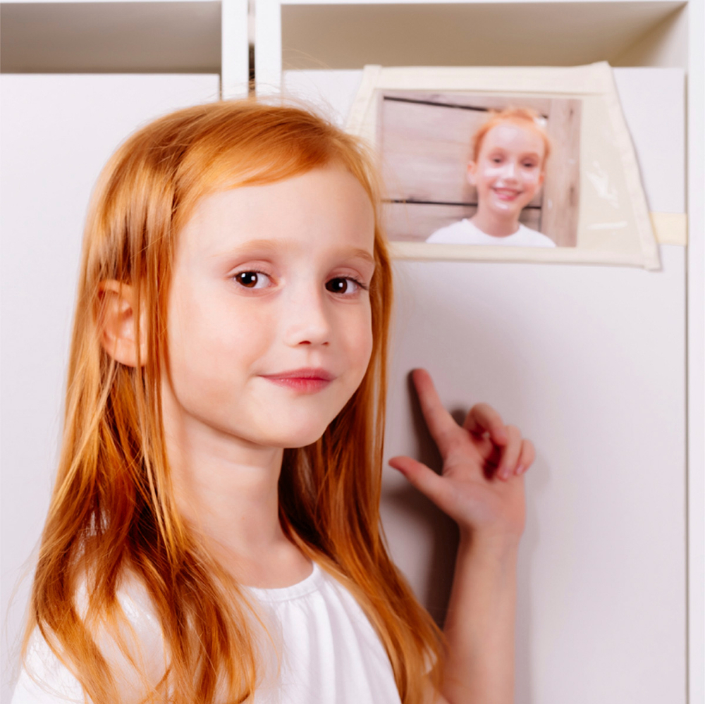 Набор для детского сада: кармашек, коврик, наклейки. Жираф