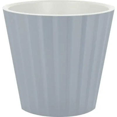 Горшок для цветов пластиковый 3,3л d-19см «Sand» c дренажной вставкой, утренний туман