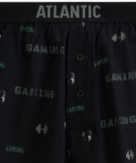 Мужские трусы боксеры Atlantic, набор из 2 шт., хлопок, черные + светлые хаки, 2MBX-084