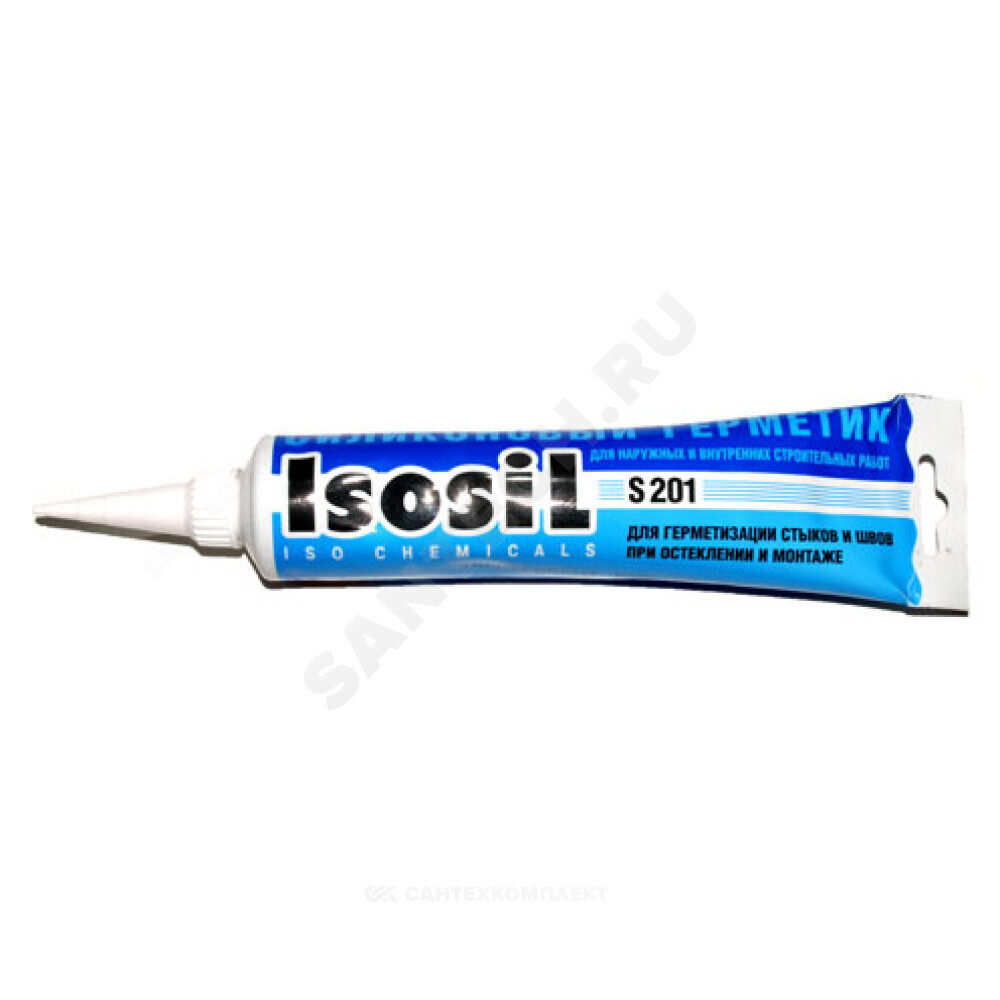Герметик силиконовый S201 115мл белый Isosil