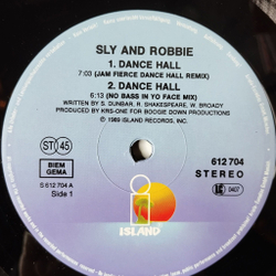Винтажная виниловая пластинка LP Sly and Robbie Dance Hall (Germany 1989) Maxi Single 45 RPM
