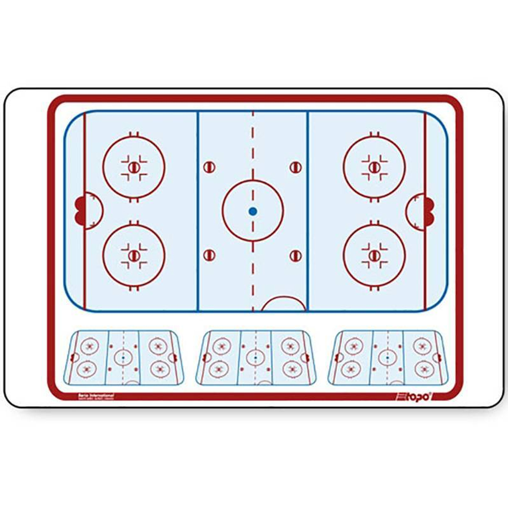 Тактическая хоккейная доска TOPO RIGID BOARD, 81x110 см