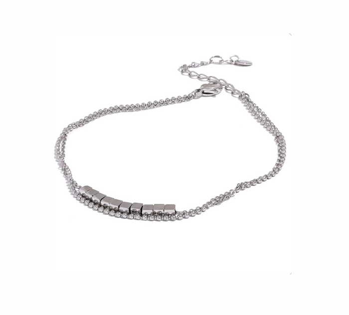 Анклет дорожка в цвете серебро