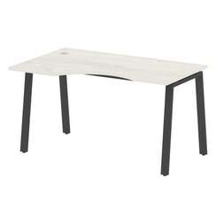 Metal System Стол криволинейный левый на А-образном м/к БА.СА-2 (L) Дуб Наварра/Металл Антрацит 1400