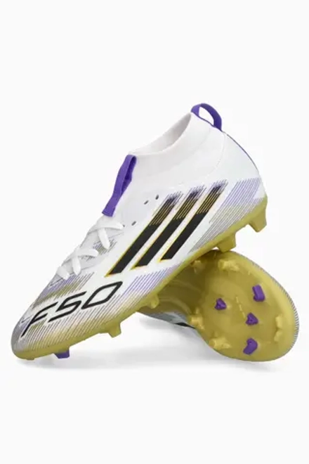 Бутсы adidas F50 League Mid FG/MG Junior - белый
