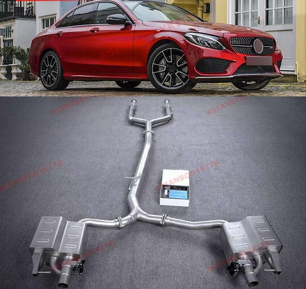 Выхлопная система с заслонками для Mercedes-Benz Benz AMG W205 C205 C43 2015 - 2018 (3.0T)