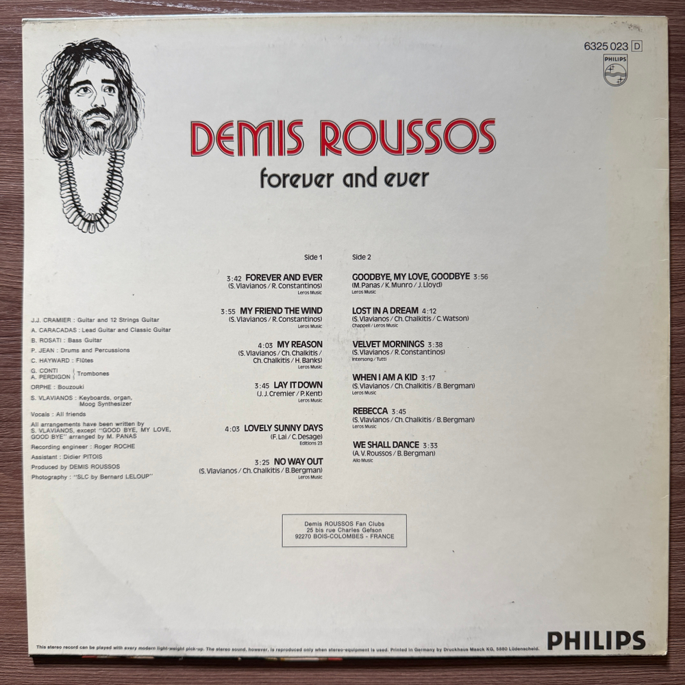 Demis Roussos – Forever And Ever (Германия 1973г.) Т