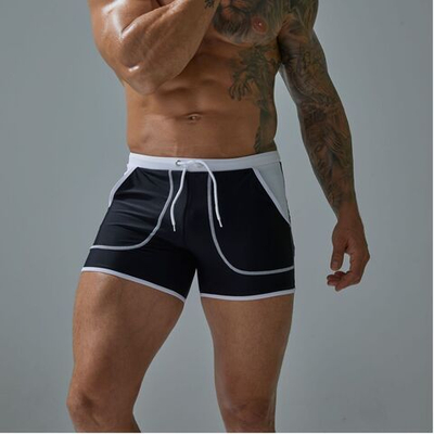 Черные плавки-боксеры с контрастной отделкой (Размер: XL) (Цвет: черный)