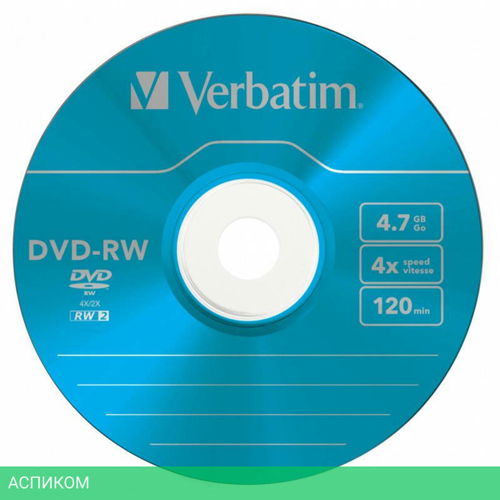 DVD-R диск VerbatimW Colours OPP Slim Case 5шт (43563)