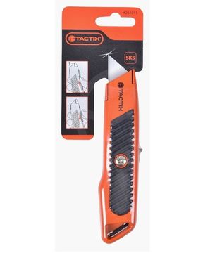 Нож с лезвием трапеция фиксированный алюминиевый Tactix 261015