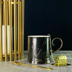 Lenardi 106-301 Кружка 360мл с ложкой и фильтром РЫБЫ в под.уп.(х12)Фарфор