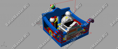 Коммерческий надувной батут "Мороженое" 6*6*3.5 м