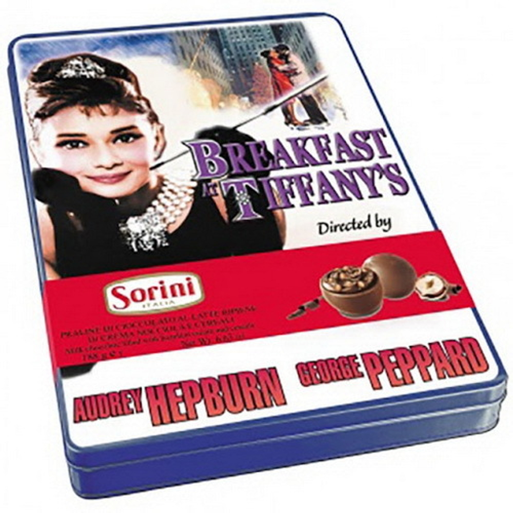 Конфеты Sorini Breakfast at Tiffany's из молочного шоколада с начинкой пралине ж/б 188г