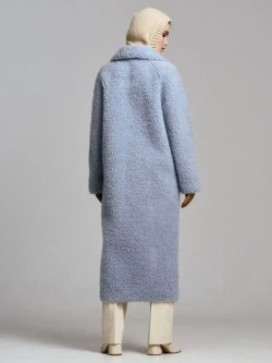 Шуба женская чебурашка тедди эко, светло-голубая, SilverFox