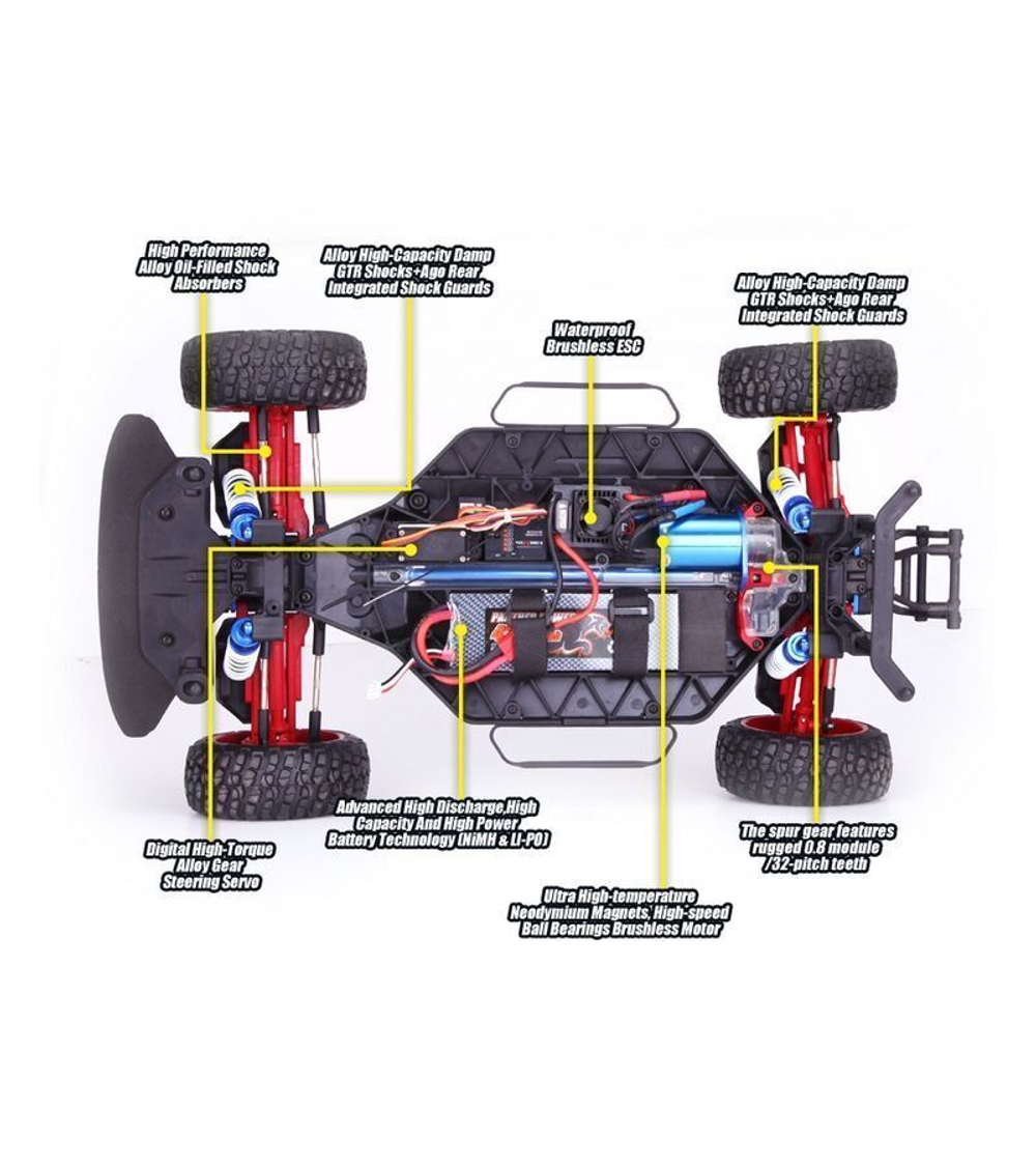 Радиоуправляемая шоссейка Remo Hobby Rally Master Brushless (оранжевая) 4WD 2.4G 1/8 RTR