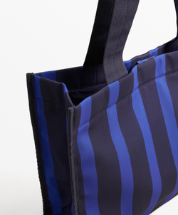 Oysho Сумка-шоппер полосатая, темно-синий