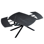 Стол керамический LA ALTA TORNADO Armani grey 120-180*85, каркас черный