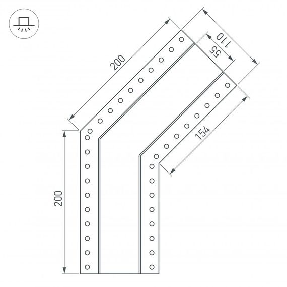 Коннектор угловой Arlight SL-Linia55-Fantom-135 030129