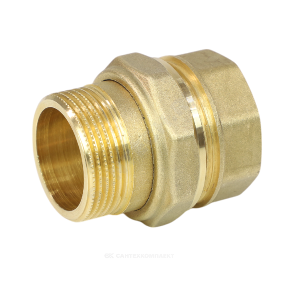 Соединитель латунь американка Ду 32 (1 1/4") прямой ВР/НР LD LD.65.520.32