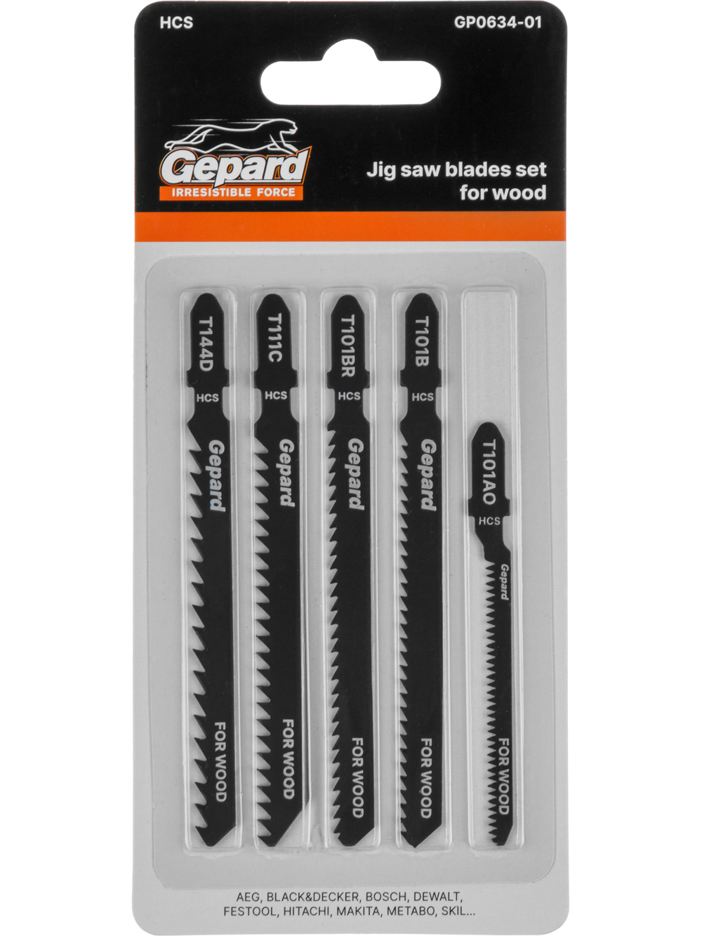 Набор пилок лобз. по дереву 5шт. GEPARD (GP0634-01)