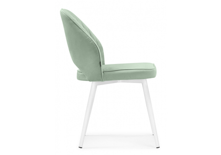 Стул на металлокаркасе Woodville Брейния velutto 14, белый, ножки белые