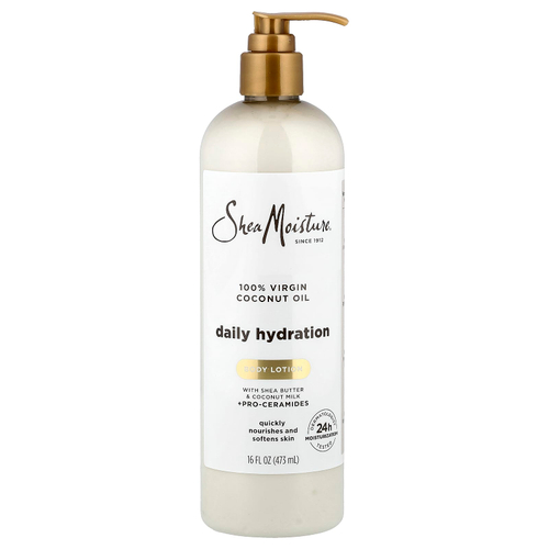 SheaMoisture, лосьон для тела для ежедневного увлажнения, 100% кокосовое масло первого отжима, 473 мл (16 жидк. унций)
