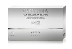 Crescina HFI Hair Follicular Islands 1900 комплекс лосьонов 20+20 ампул против выпадения и для стимуляции роста волос, для женщин (40 ампул по 3,5 мл)