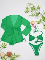 купальник раздельный 3 в 1 с парео комбинезон и шорты