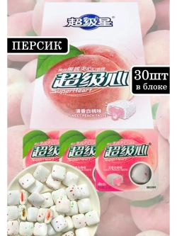 Жевательная резинка с жидкоц начинкой Персик 13,5г * 30шт