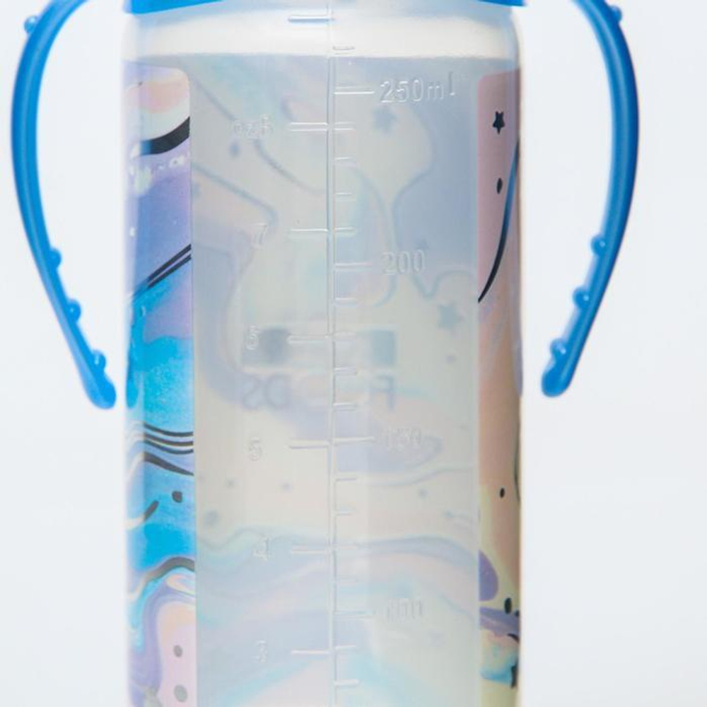 5399843 Бутылочка для кормления Cosmo Food, 250 мл., цилиндр, с ручками